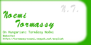 noemi tormassy business card
